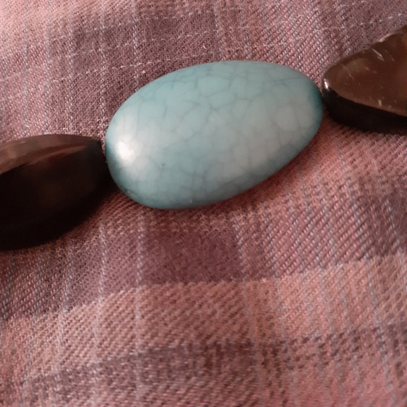 Necklace Earings Set Turquoise Colours Stone Shapes Artificial - Picture 14 of 16